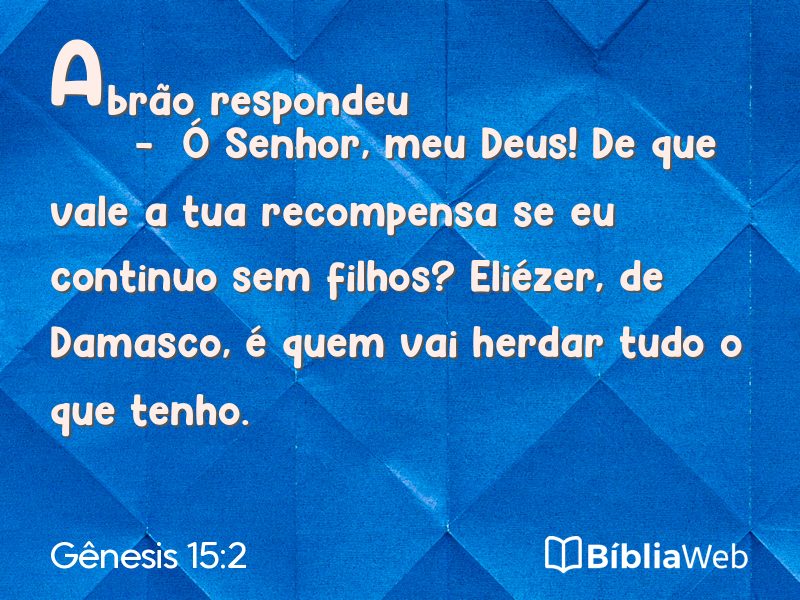 Gênesis 15:2 em imagem para compartilhar