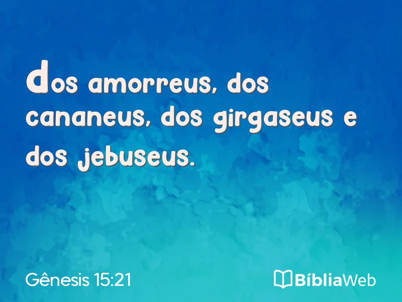 Gênesis 15:21 em imagem para compartilhar
