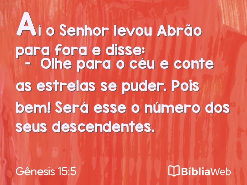 Gênesis 15:5 em imagem para compartilhar