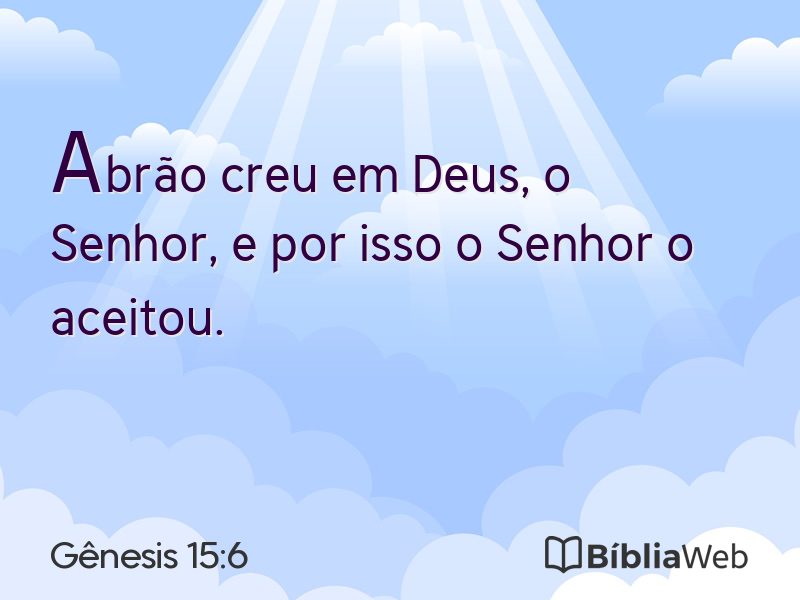Gênesis 15:6 em imagem para compartilhar