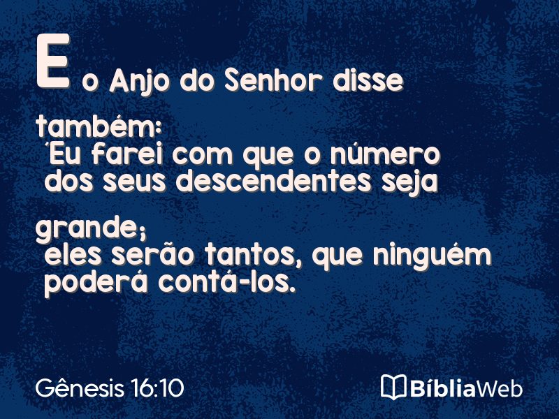 Gênesis 16:10 em imagem para compartilhar