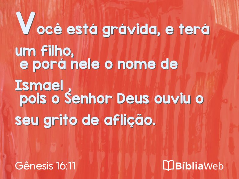 Gênesis 16:11 em imagem para compartilhar