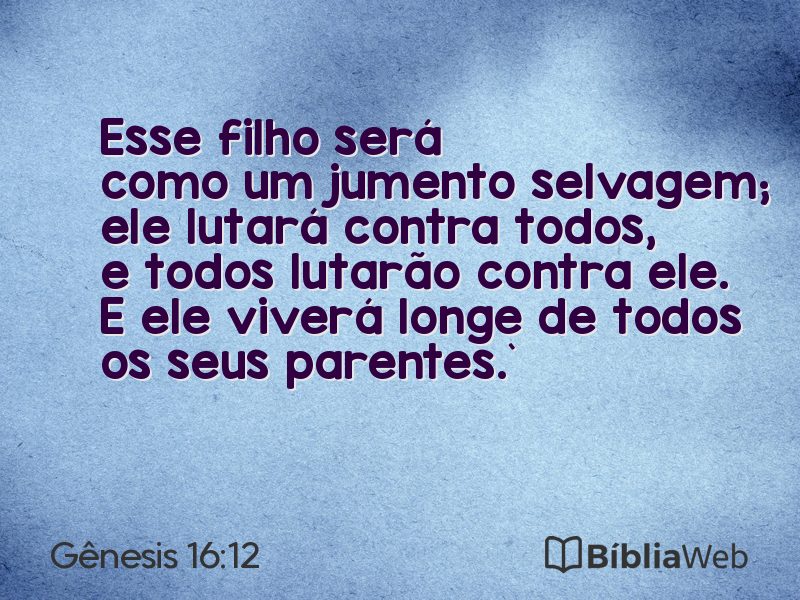 Gênesis 16:12 em imagem para compartilhar