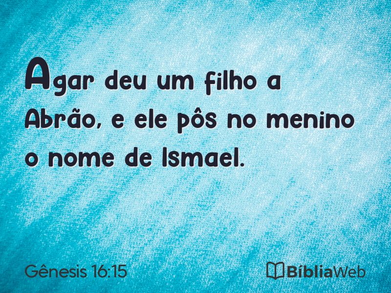 Gênesis 16:15 em imagem para compartilhar
