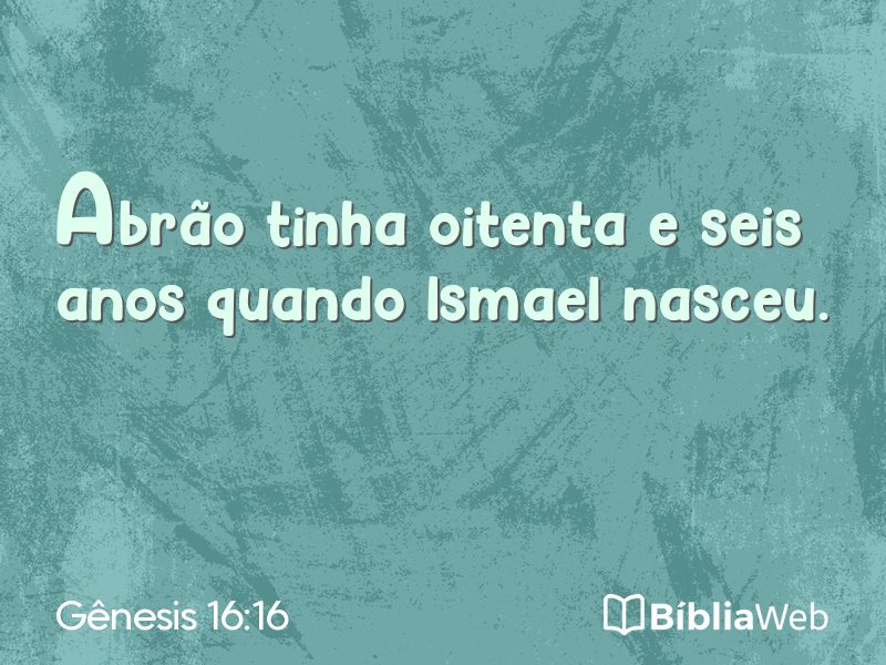 Gênesis 16:16 em imagem para compartilhar