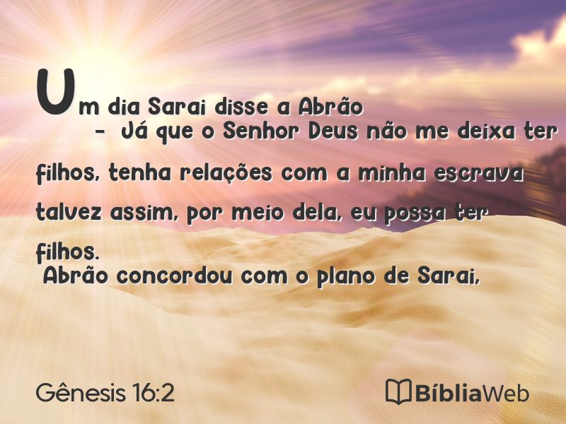 Gênesis 16:2 em imagem para compartilhar