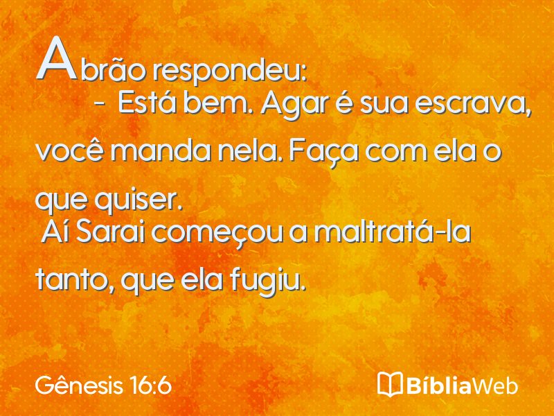 Gênesis 16:6 em imagem para compartilhar