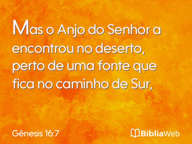 Gênesis 16:7 em imagem para compartilhar