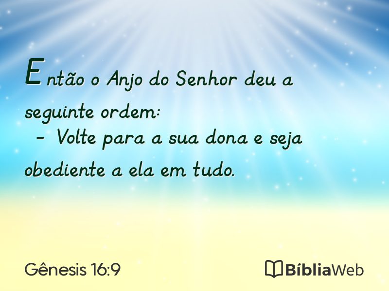 Gênesis 16:9 em imagem para compartilhar