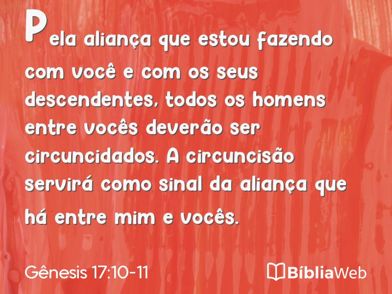Gênesis 17:10-11 em imagem para compartilhar