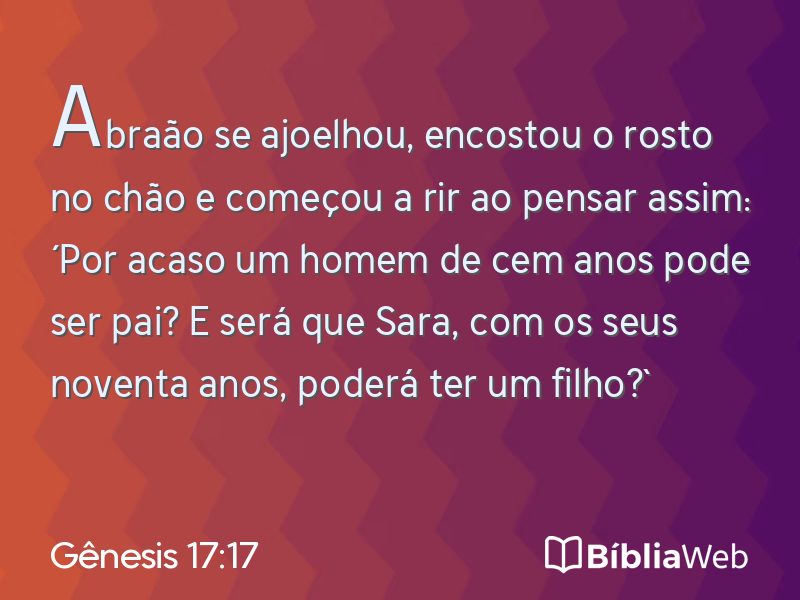 Gênesis 17:17 em imagem para compartilhar