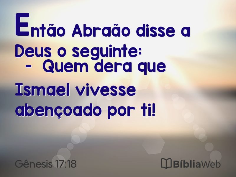 Gênesis 17:18 em imagem para compartilhar