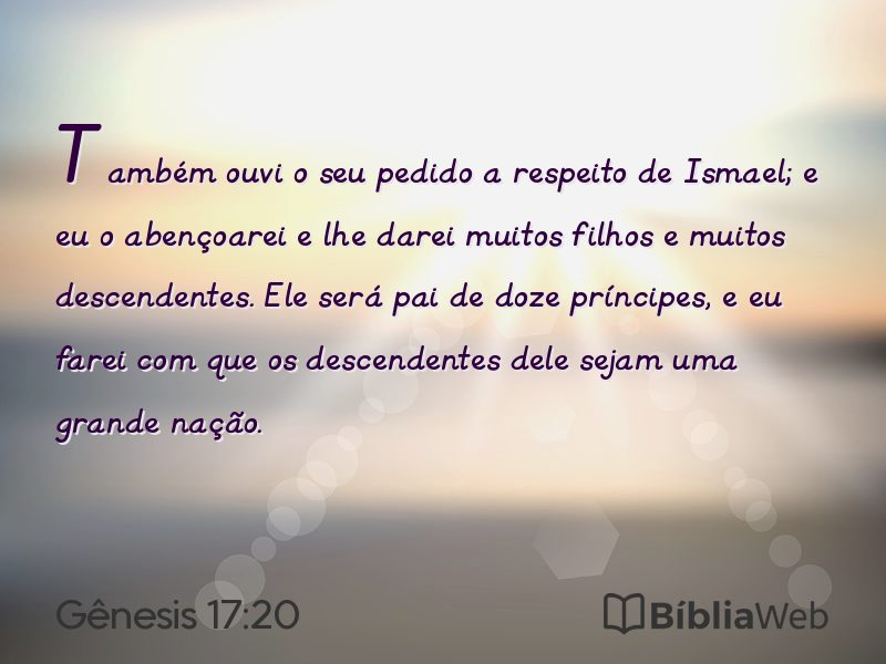 Gênesis 17:20 em imagem para compartilhar