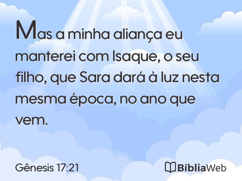 Gênesis 17:21 em imagem para compartilhar