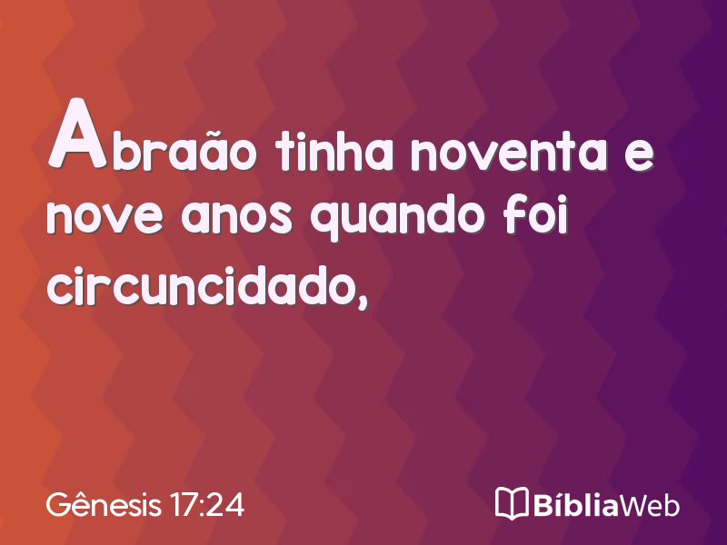 Gênesis 17:24 em imagem para compartilhar