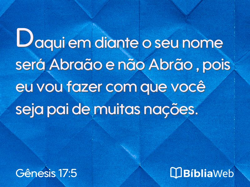 Gênesis 17:5 em imagem para compartilhar