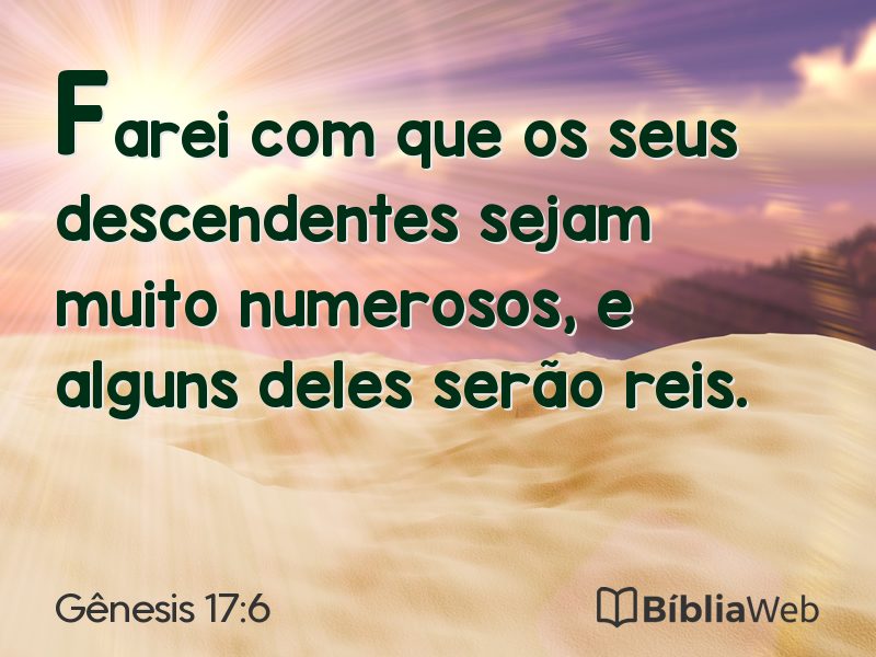 Gênesis 17:6 em imagem para compartilhar