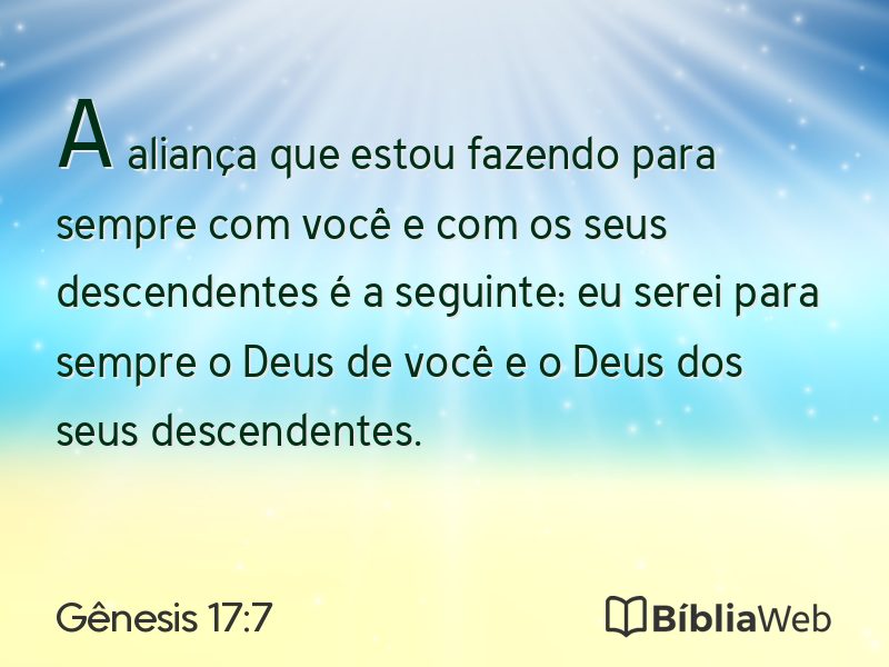Gênesis 17:7 em imagem para compartilhar