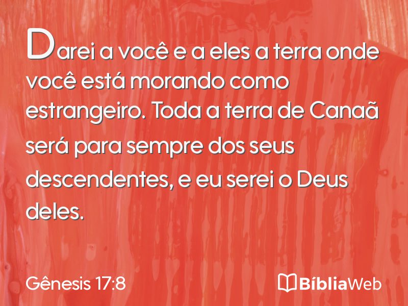 Gênesis 17:8 em imagem para compartilhar
