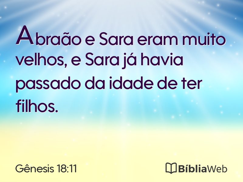 Gênesis 18:11 em imagem para compartilhar