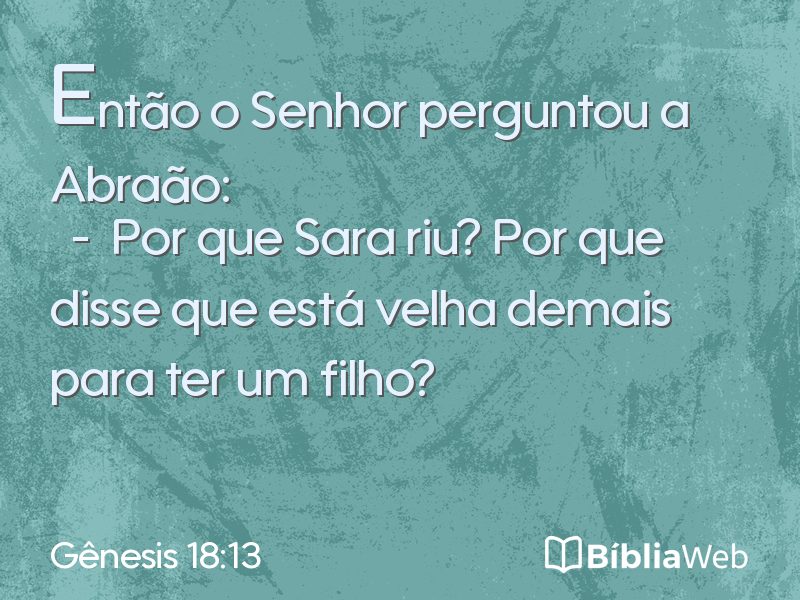 Gênesis 18:13 em imagem para compartilhar