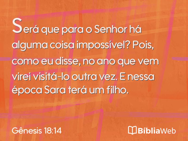 Gênesis 18:14 em imagem para compartilhar
