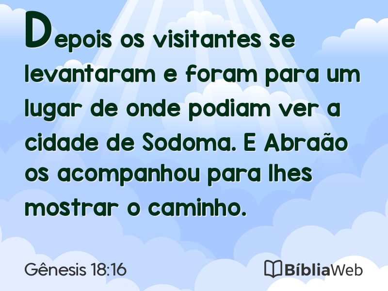 Gênesis 18:16 em imagem para compartilhar