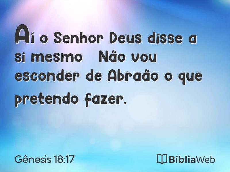 Gênesis 18:17 em imagem para compartilhar