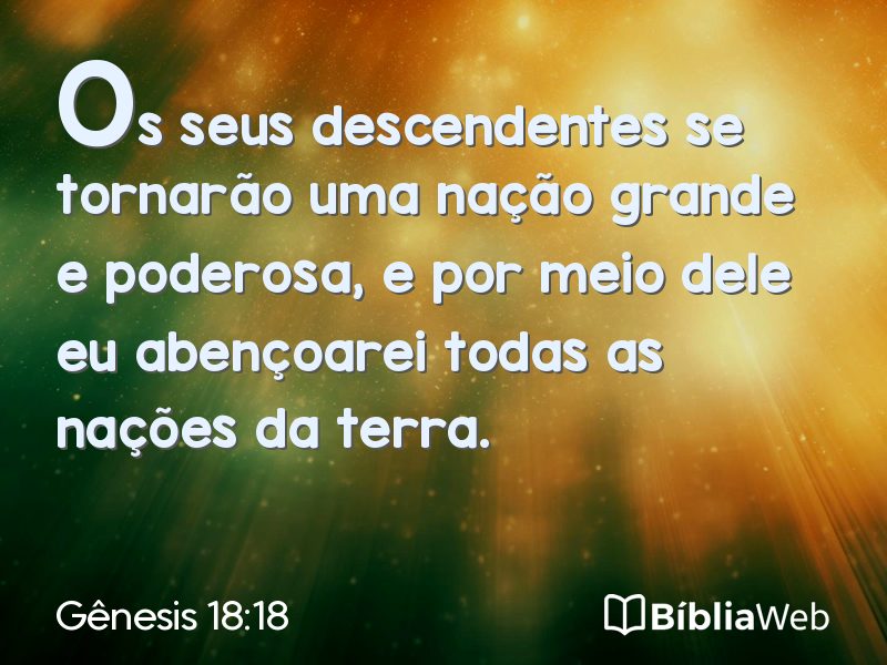 Gênesis 18:18 em imagem para compartilhar