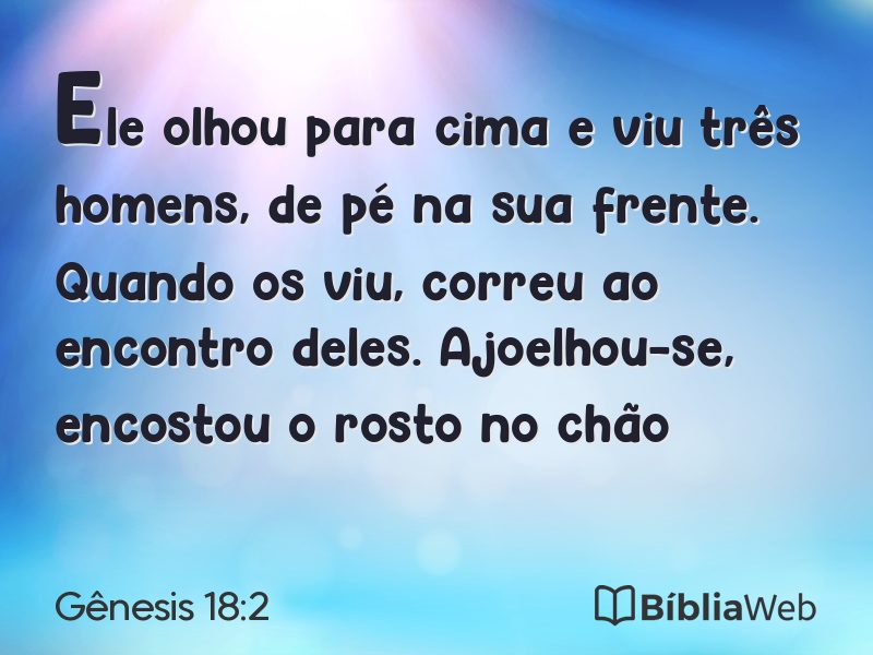 Gênesis 18:2 em imagem para compartilhar