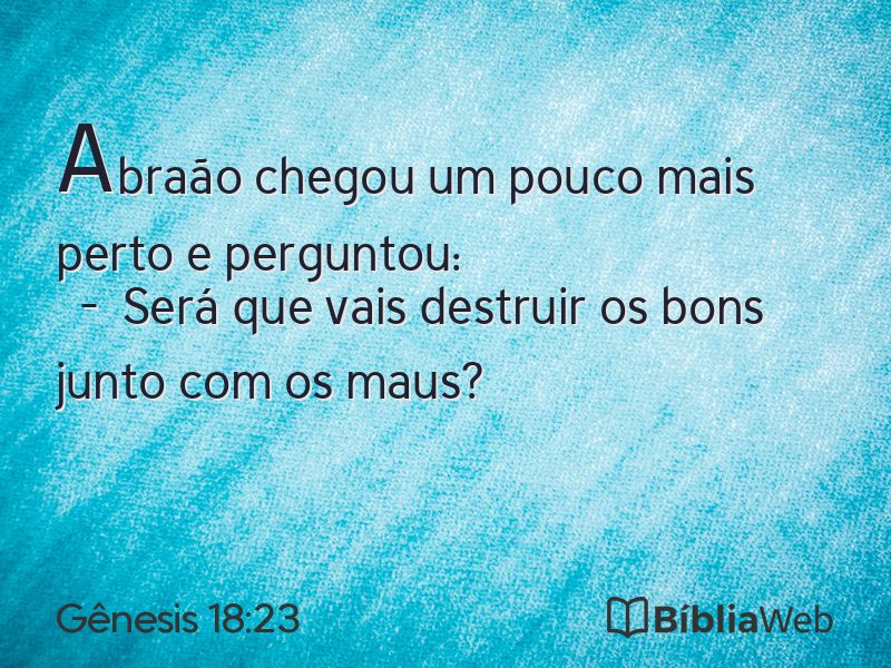 Gênesis 18:23 em imagem para compartilhar