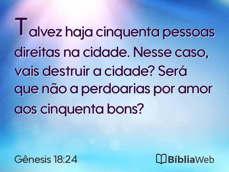 Gênesis 18:24 em imagem para compartilhar
