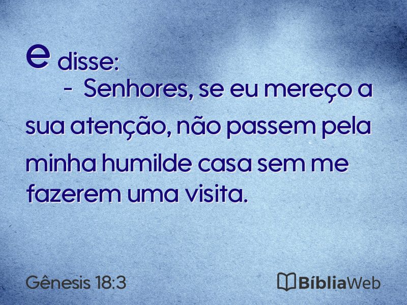 Gênesis 18:3 em imagem para compartilhar