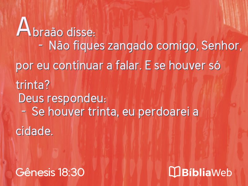 Gênesis 18:30 em imagem para compartilhar