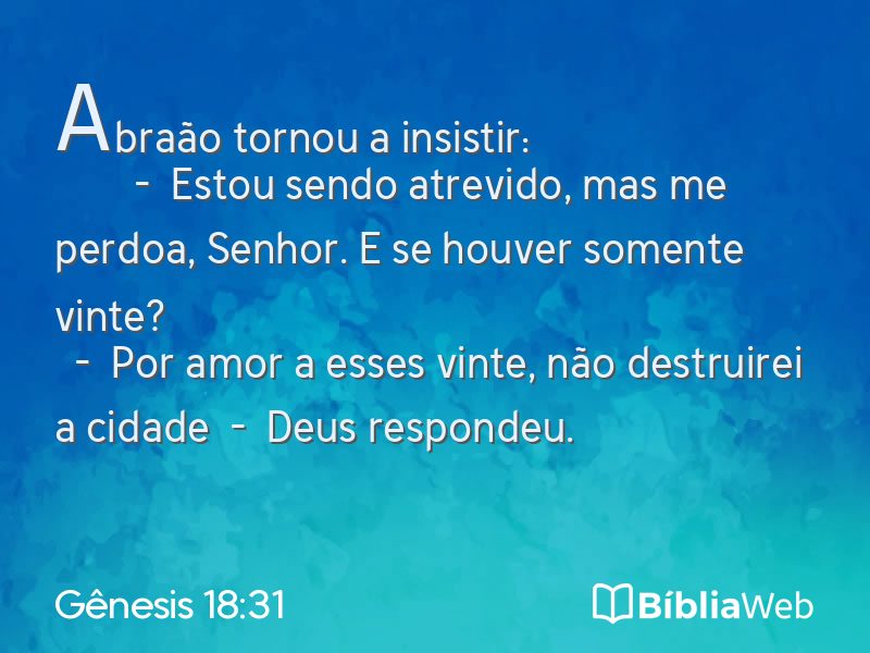 Gênesis 18:31 em imagem para compartilhar