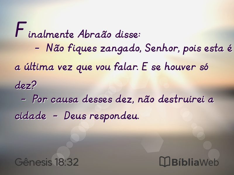 Gênesis 18:32 em imagem para compartilhar