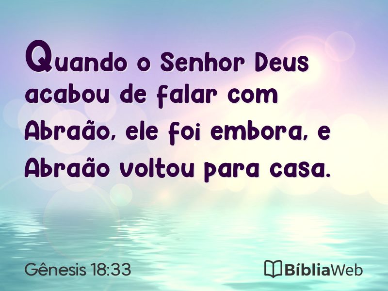 Gênesis 18:33 em imagem para compartilhar