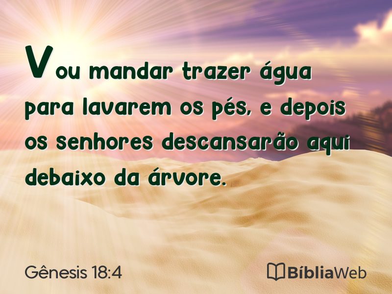 Gênesis 18:4 em imagem para compartilhar