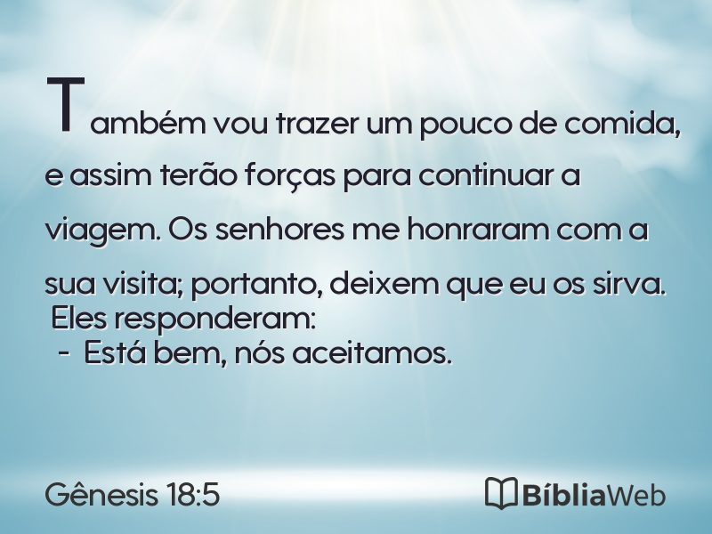 Gênesis 18:5 em imagem para compartilhar