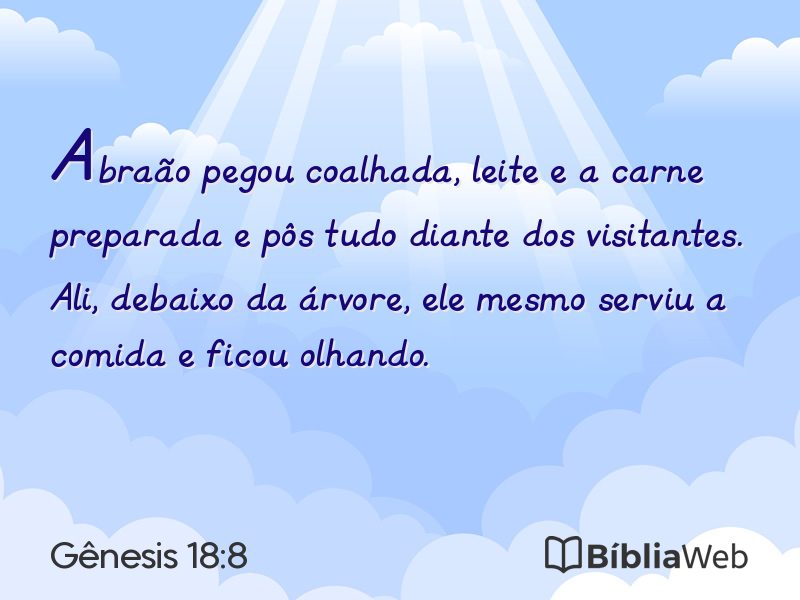 Gênesis 18:8 em imagem para compartilhar