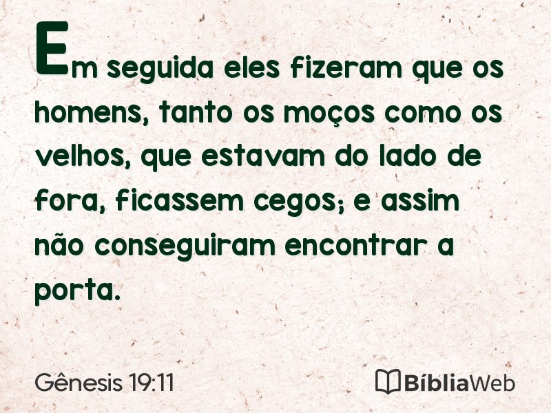 Gênesis 19:11 em imagem para compartilhar
