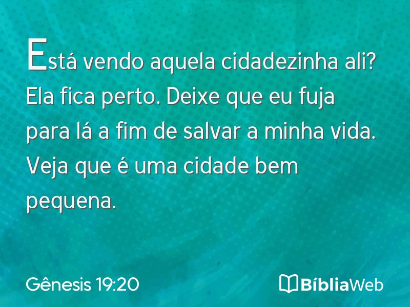 Gênesis 19:20 em imagem para compartilhar
