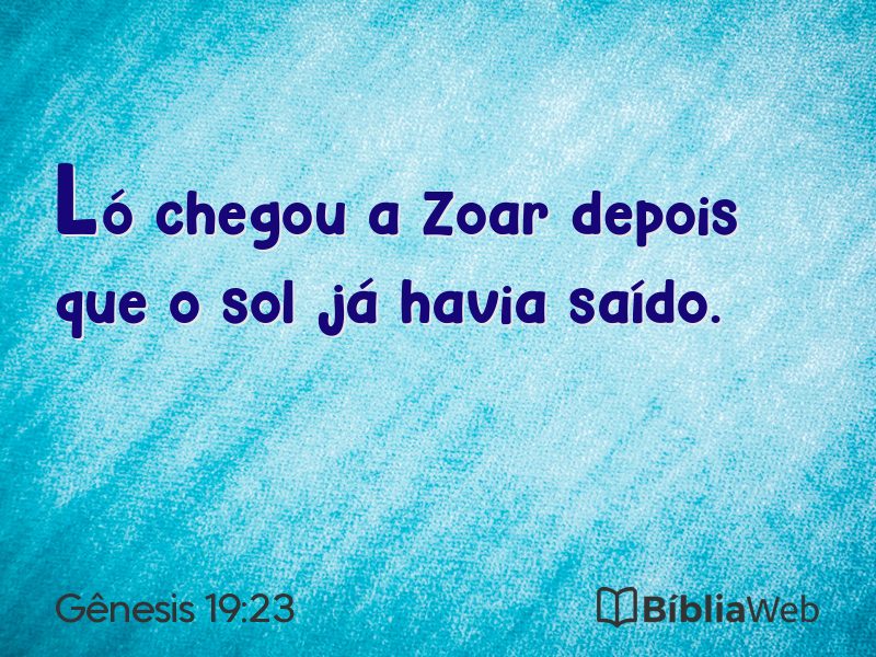 Gênesis 19:23 em imagem para compartilhar