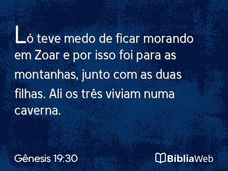 Gênesis 19:30 em imagem para compartilhar