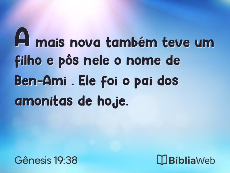 Gênesis 19:38 em imagem para compartilhar