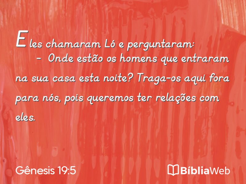 Gênesis 19:5 em imagem para compartilhar