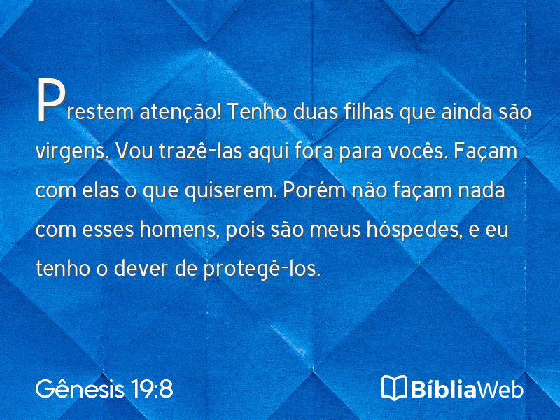 Gênesis 19:8 em imagem para compartilhar