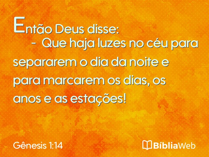 Gênesis 1:14 em imagem para compartilhar