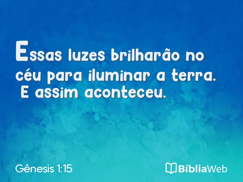 Gênesis 1:15 em imagem para compartilhar