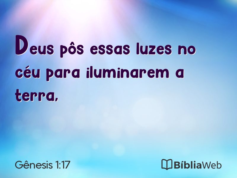 Gênesis 1:17 em imagem para compartilhar